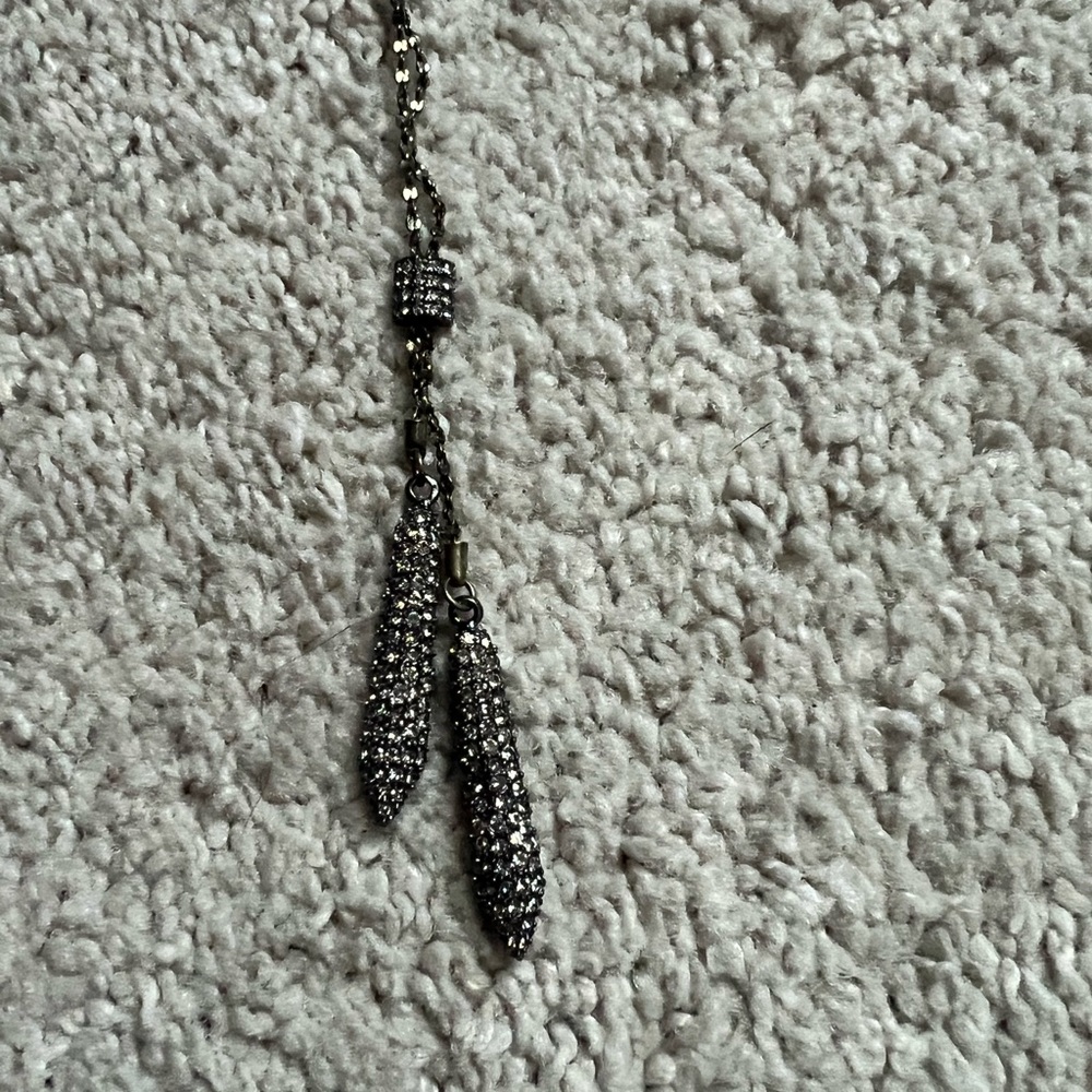 Lia Sophia (Kiam Family) Silver Necklace with Black Accents